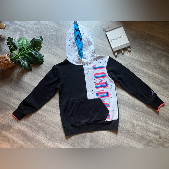 Jordan Kids' Space Glitch Colorblock Pullover Hoodie. Size 8 - 10 years - Picture 4 of 12